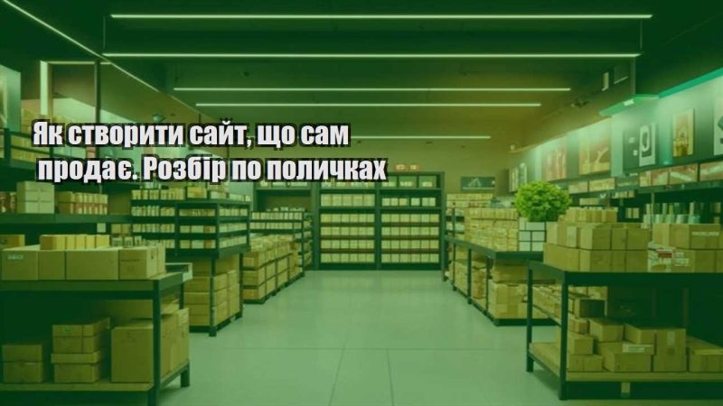 yak stvoryty sajt shho sam prodaye. rozbir po polychkah
