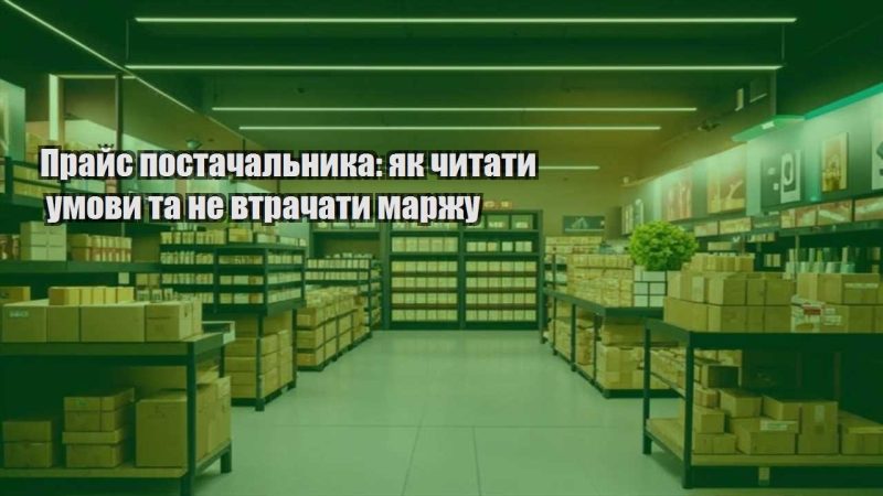 prajs postachalnyka yak chytaty umovy ta ne vtrachaty marzhu