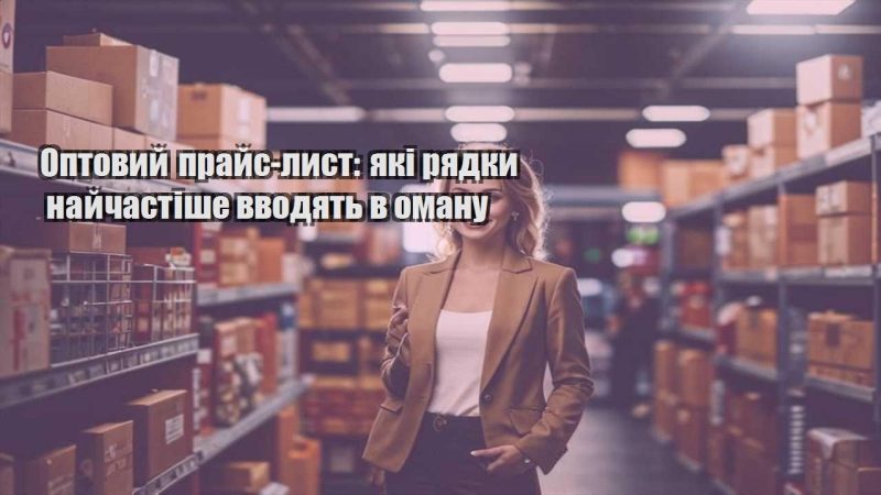 optovyj prajs lyst yaki ryadky najchastishe vvodyat v omanu