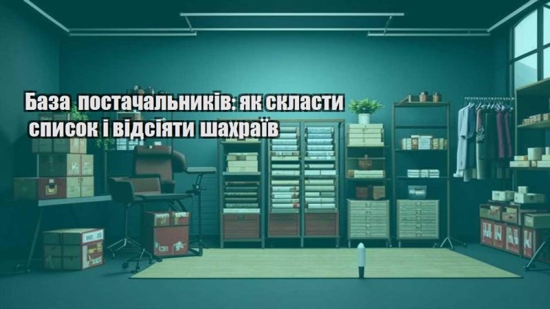 baza postachalnykiv yak sklasty spysok i vidsiyaty shahrayiv