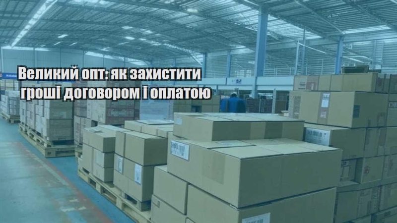 velykyj opt yak zahystyty groshi dogovorom i oplatoyu